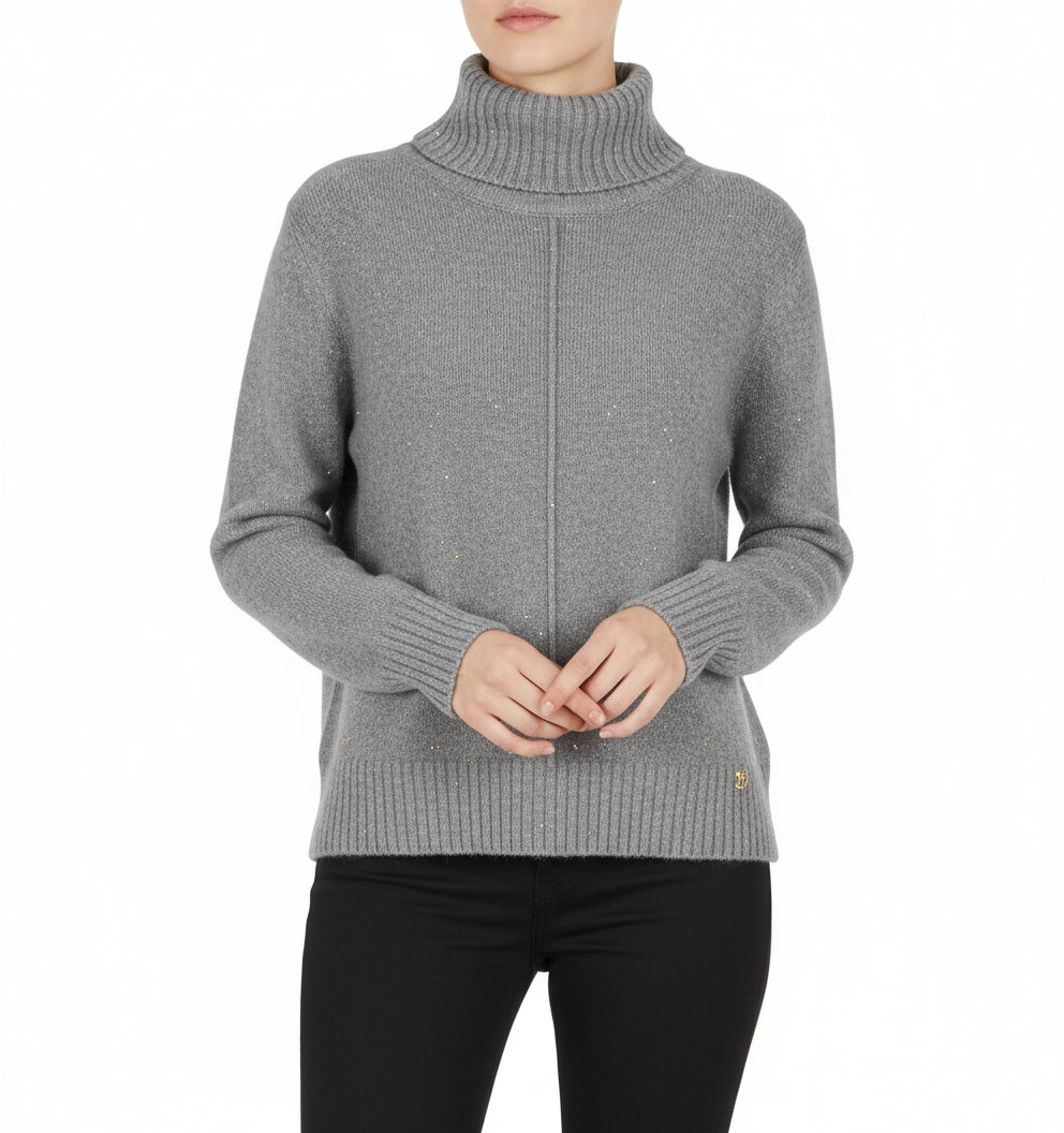 Maglia Collo Alto Micropaillettes