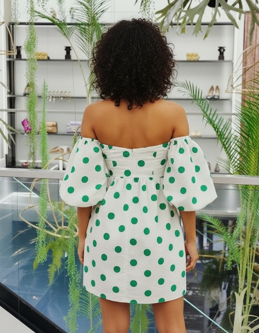 Abito Pois Puro Cotone