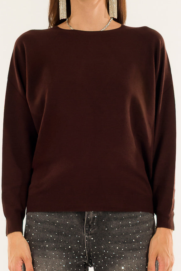 Maglia Scollo Barchetta Viscosa