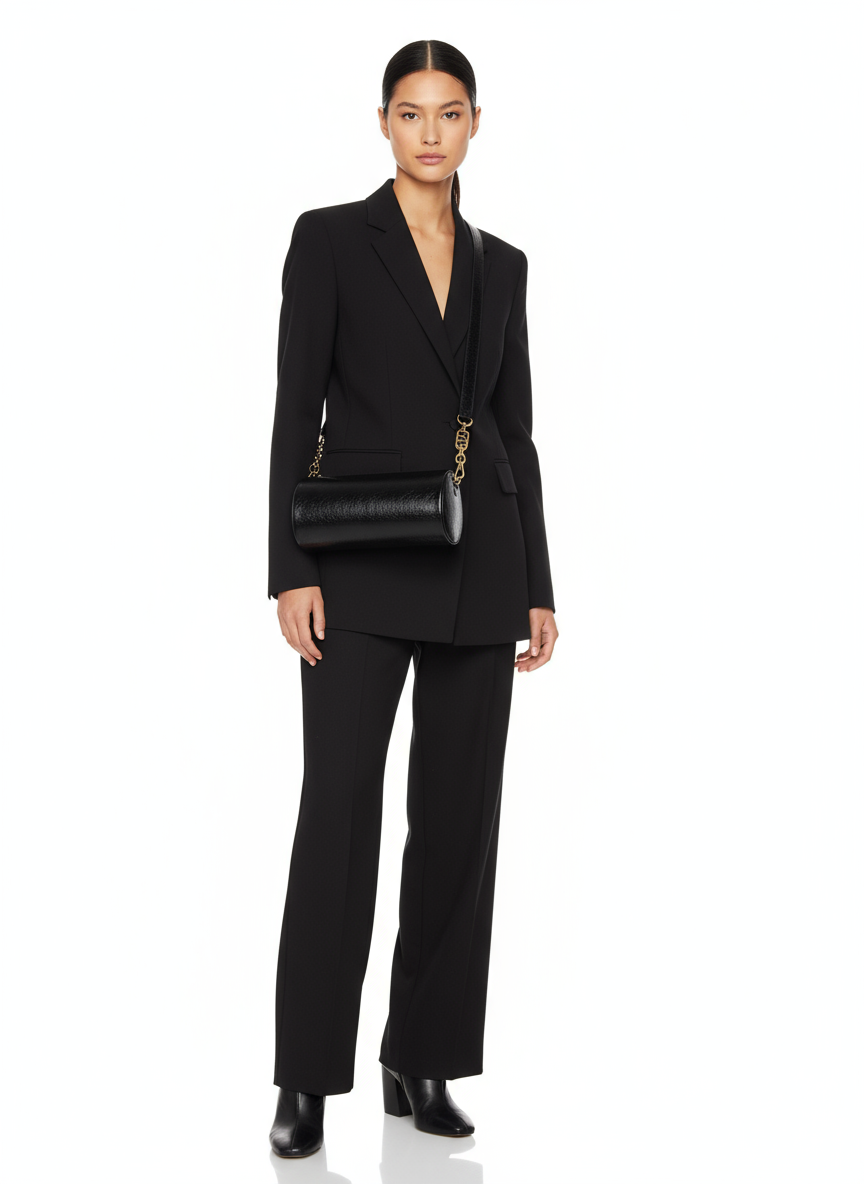 Borsa Cilindro Effetto Invecchiato con Tracolle Intercambiabili