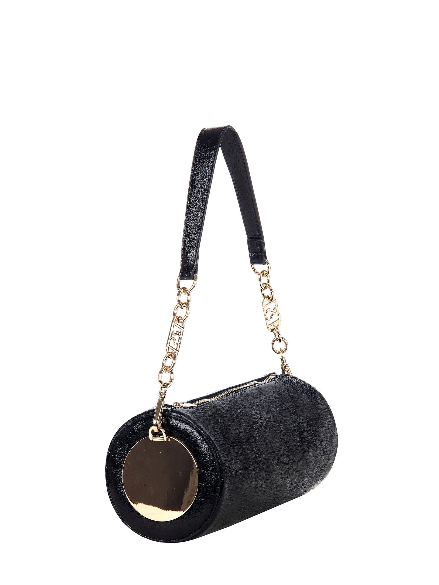 Borsa Cilindro Effetto Invecchiato con Tracolle Intercambiabili