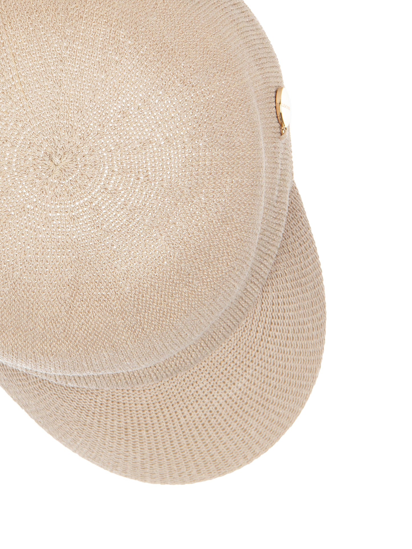 Cappellino da Baseball in Tela Intrecciata con Fibbia Dietro