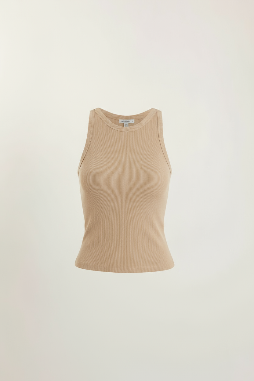 Top in tessuto a Costine