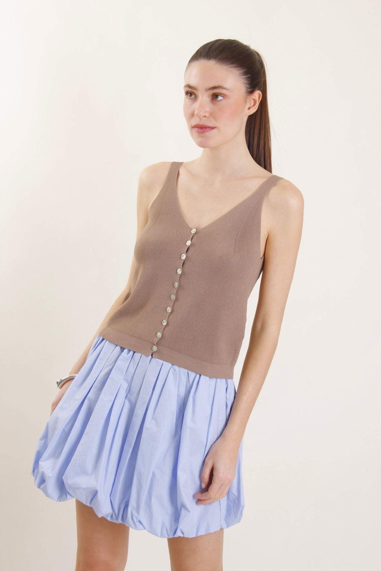 Canotta con Bottoncini Frontali