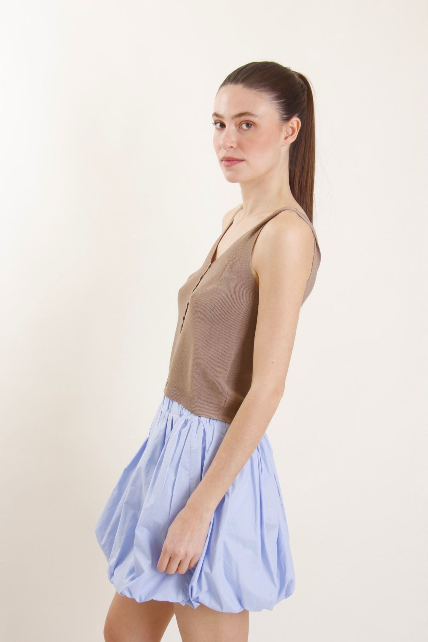 Canotta con Bottoncini Frontali