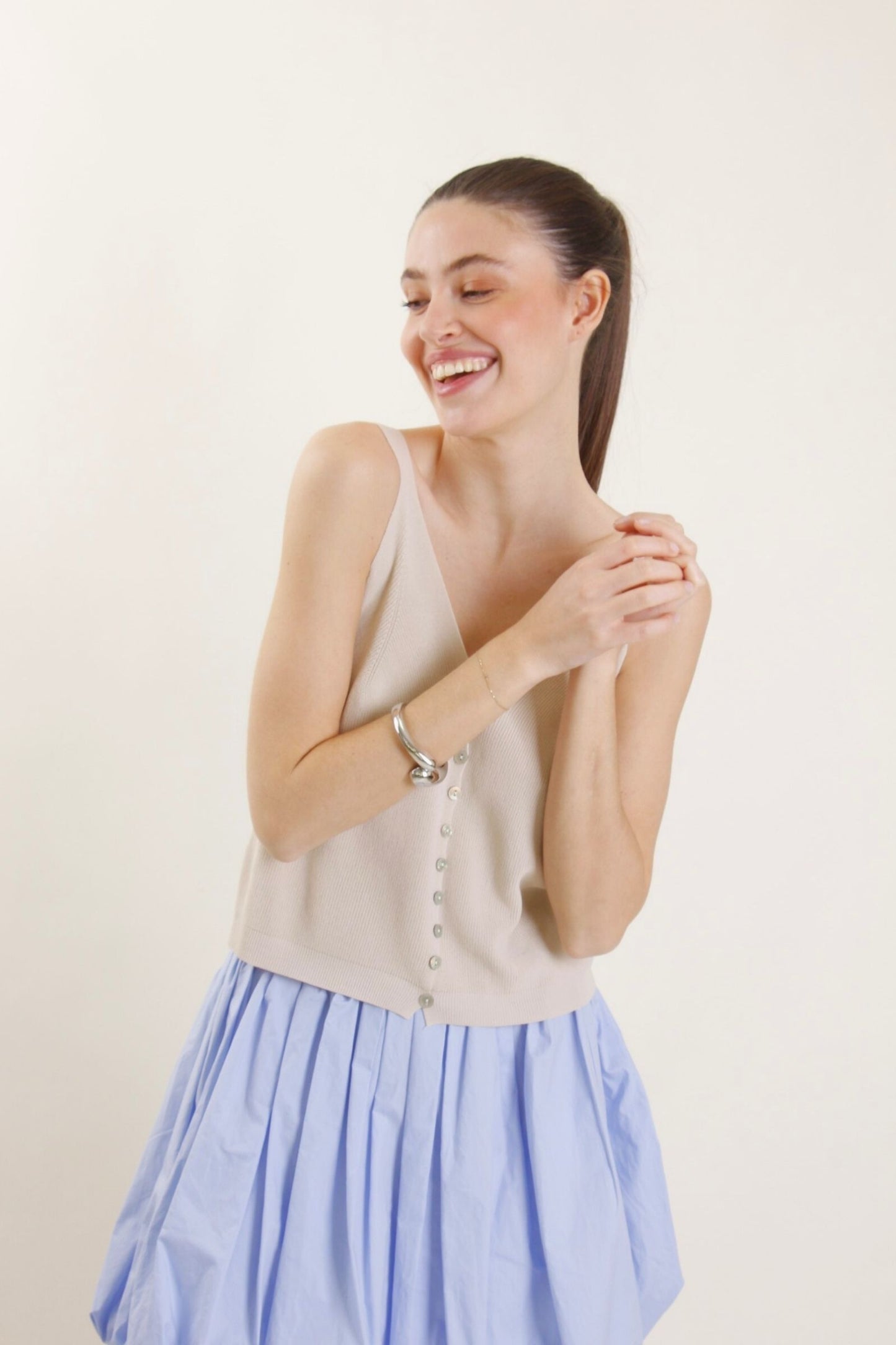 Canotta con Bottoncini Frontali