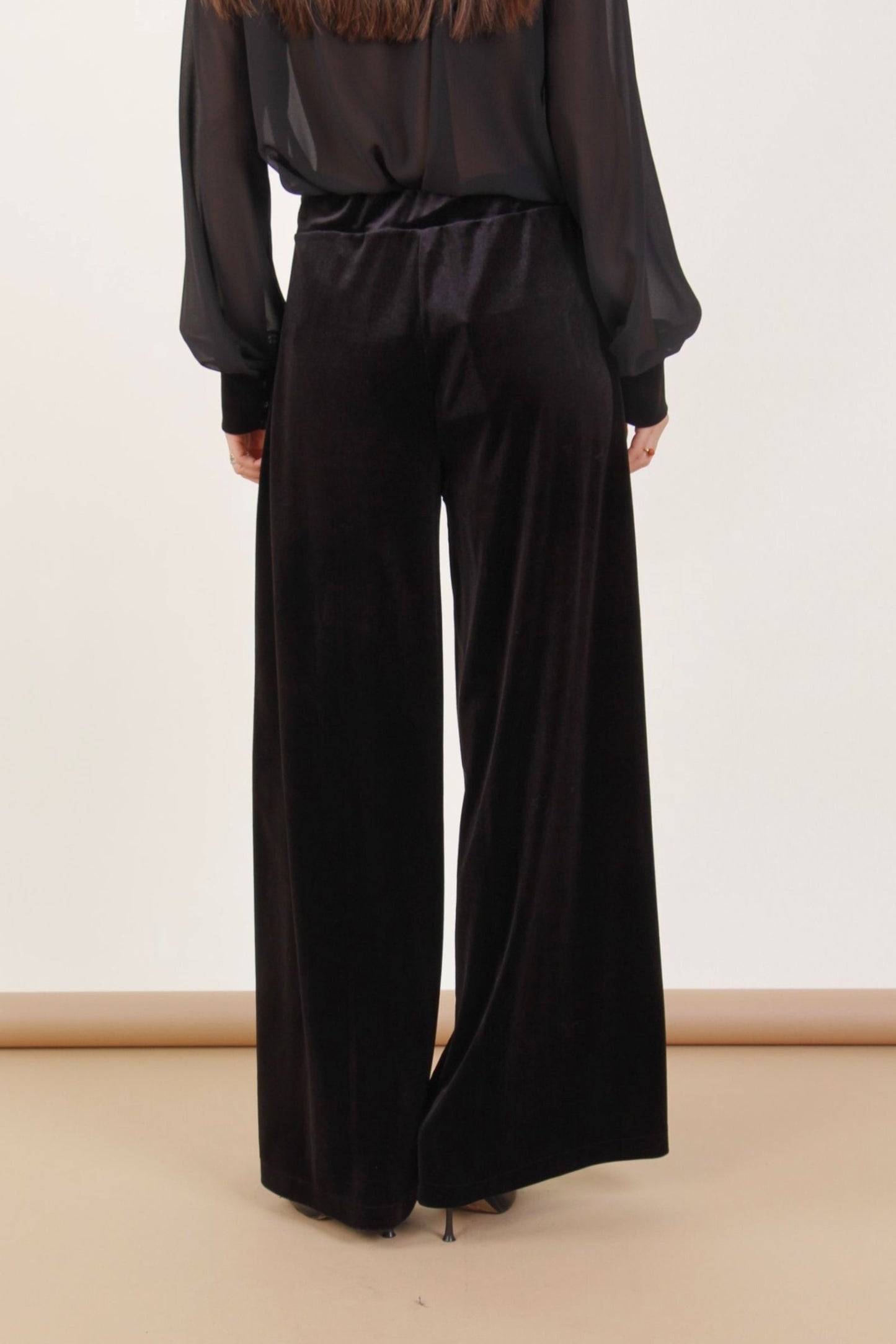 Pantaloni a Palazzo in Velluto