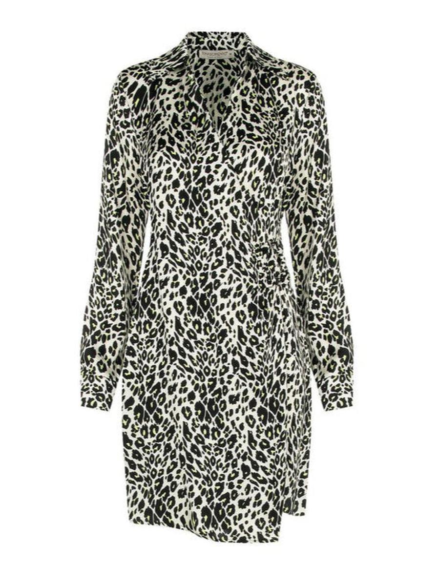 Abito Incrocio con Anello Fantasia Animalier