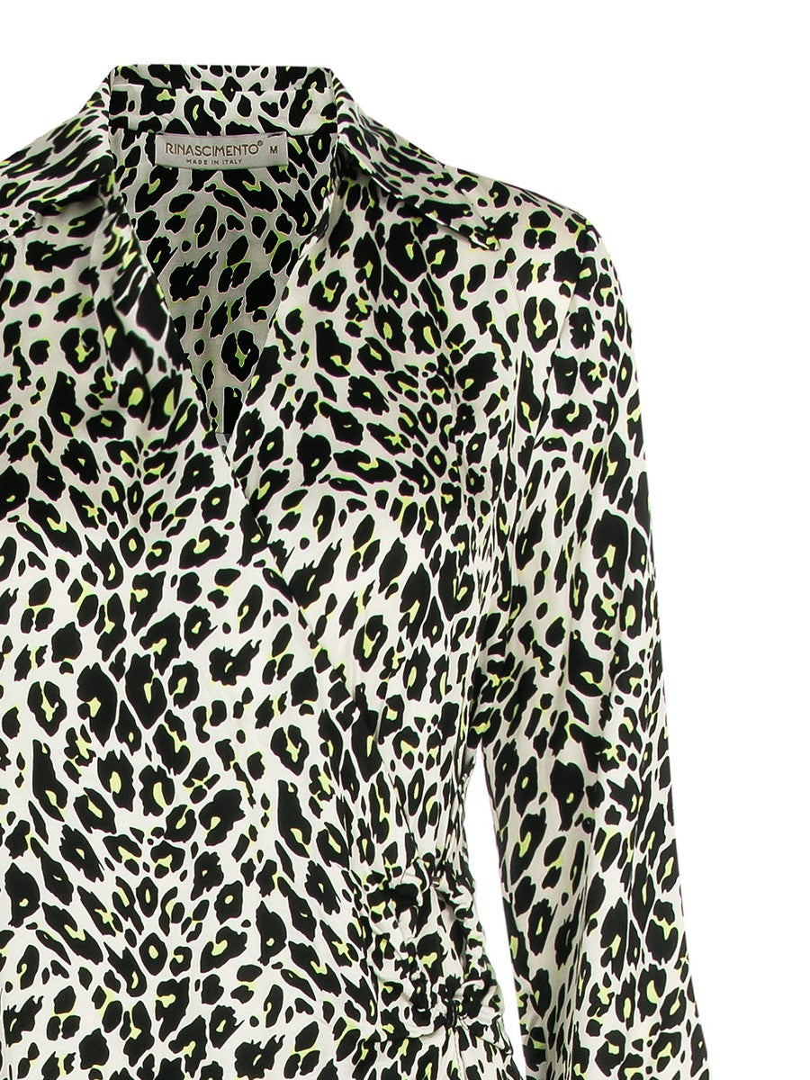 Abito Incrocio con Anello Fantasia Animalier