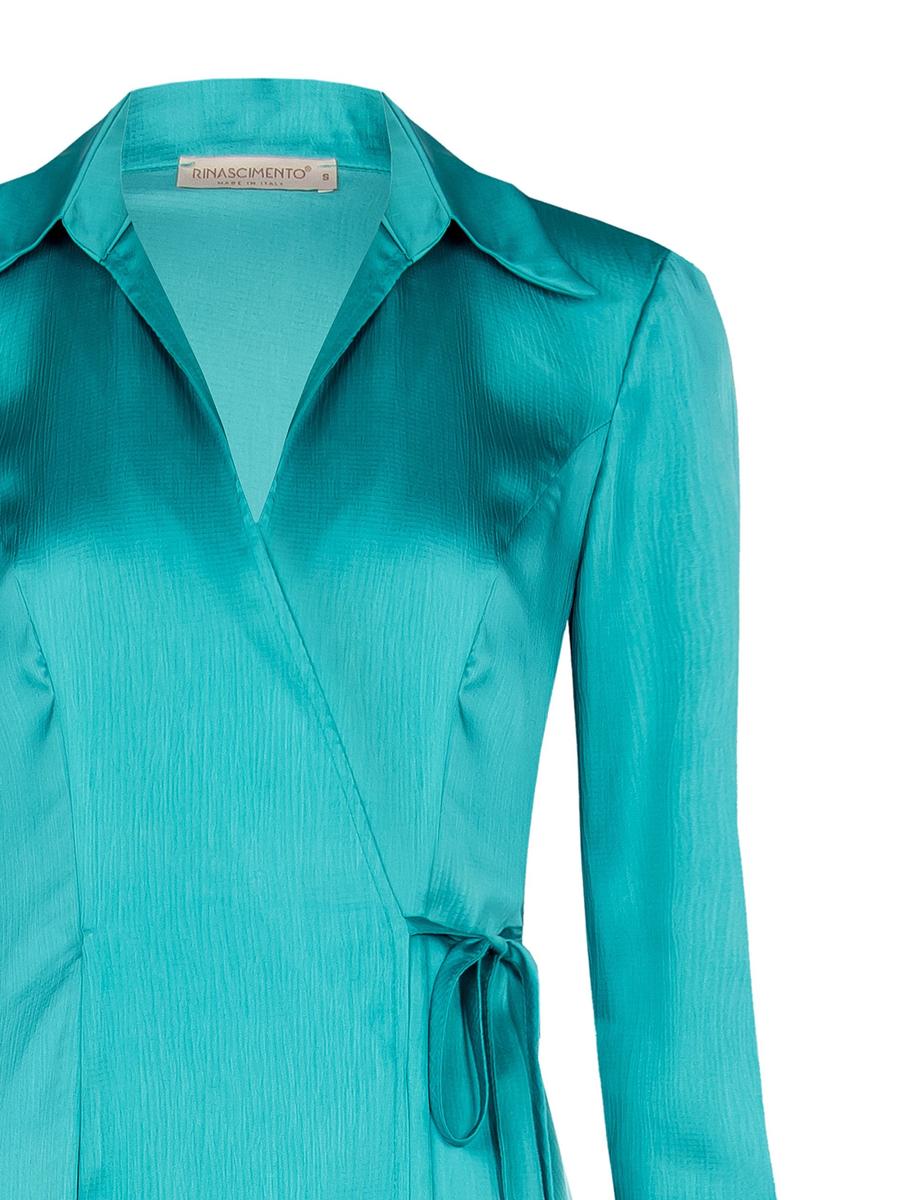 Abito Chemisier a Portafoglio in Raso