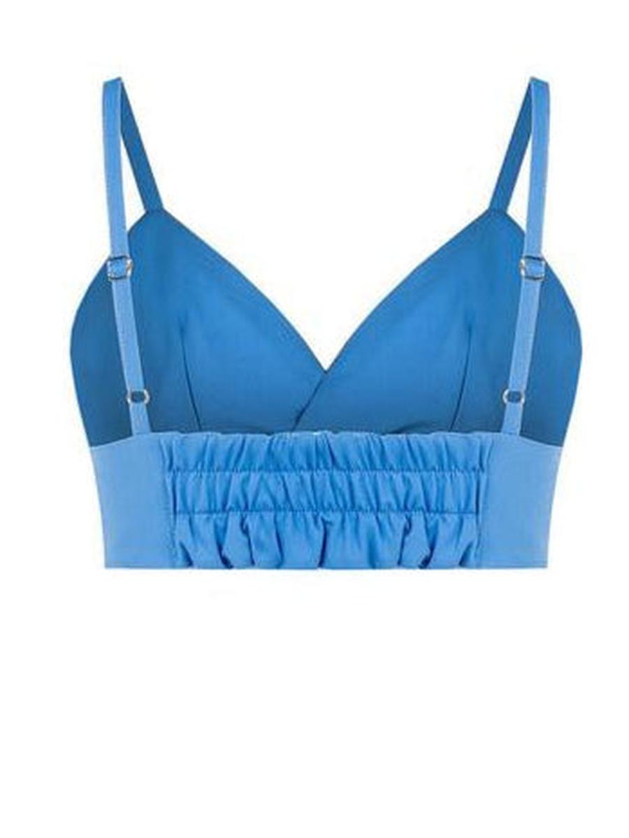 Top Bralette con Elastico Arricciato Dietro