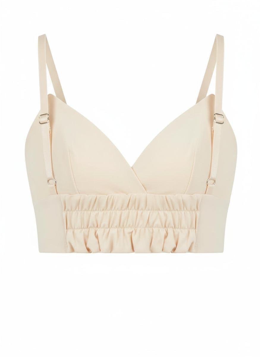 Top Bralette con Elastico Arricciato Dietro