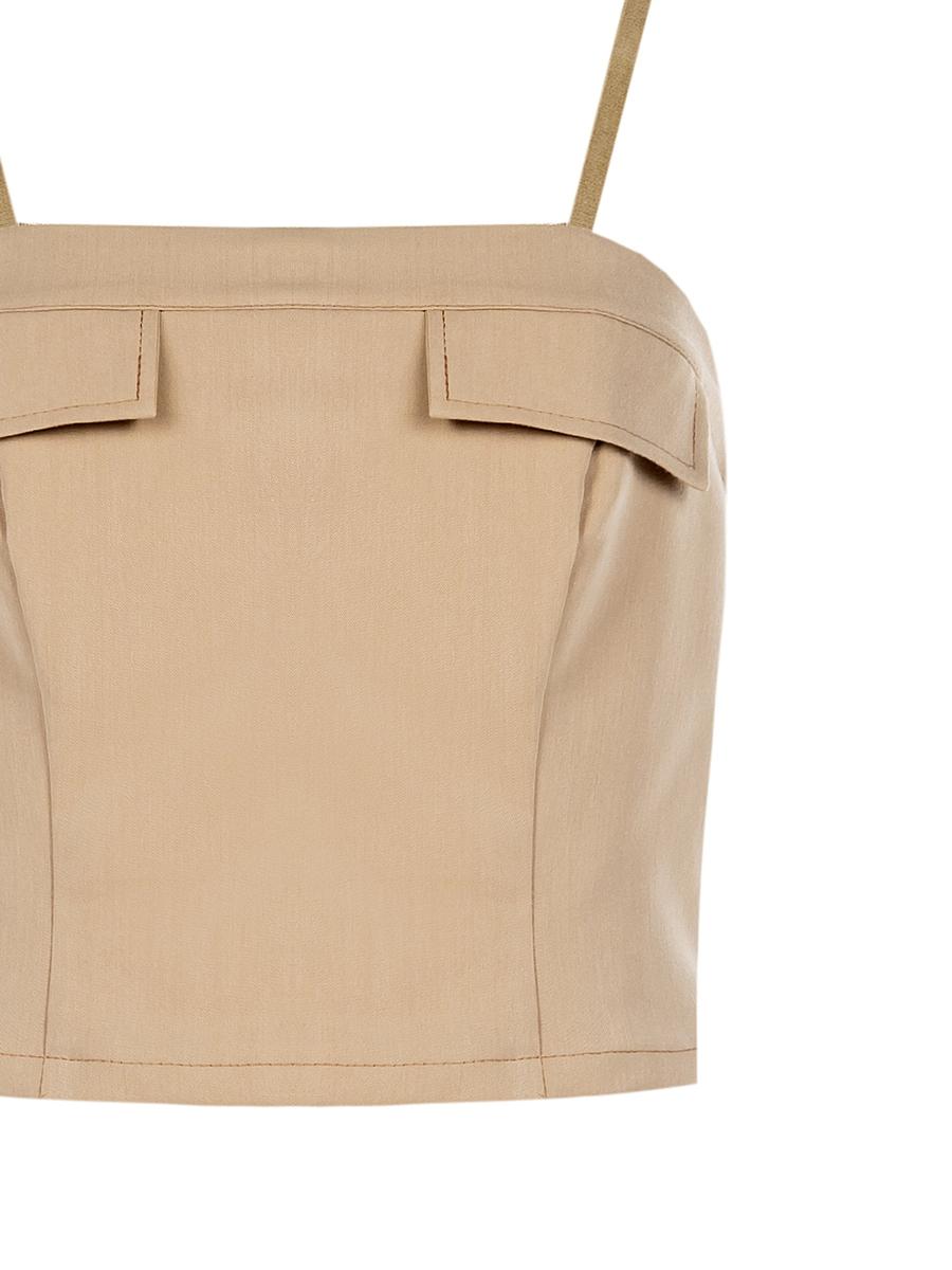 Crop Top Bustier con Elastico Dietro