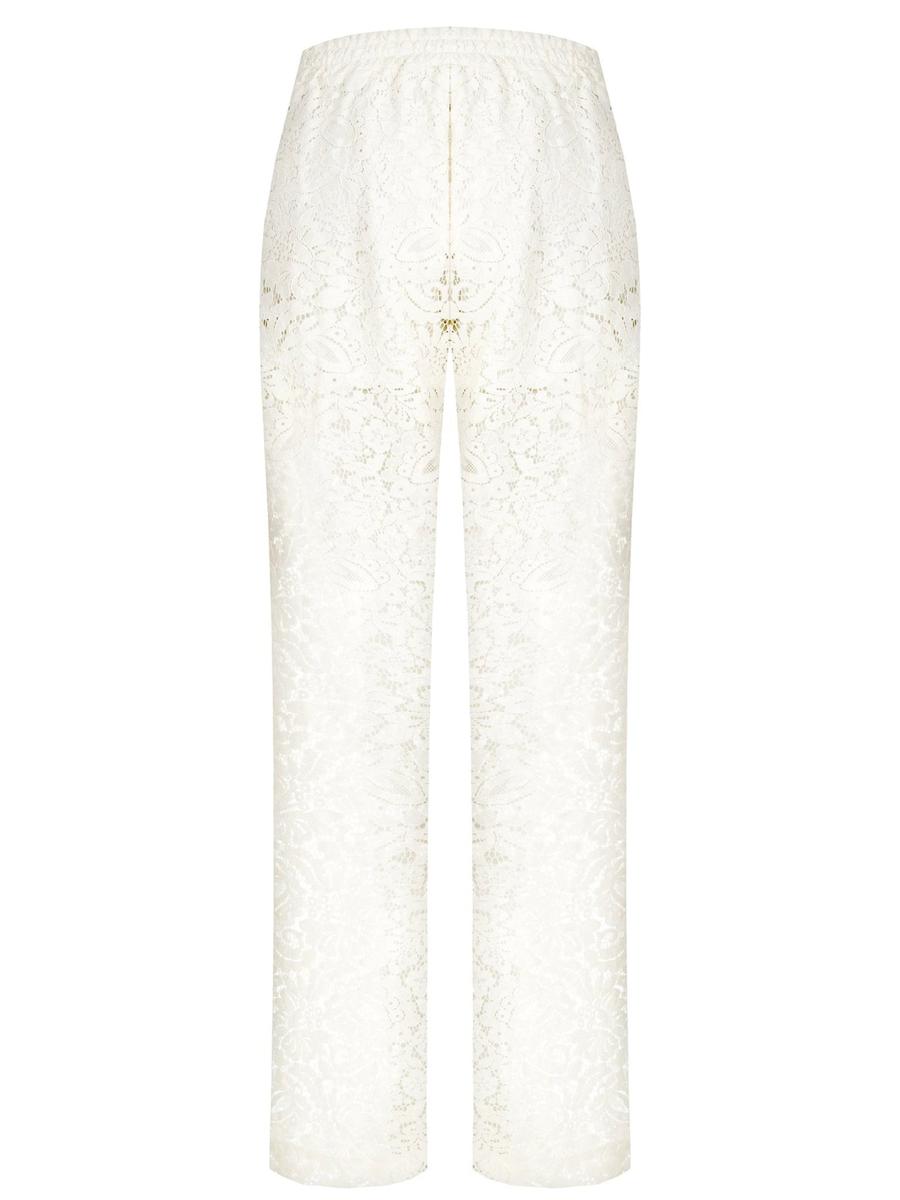 Pantaloni Palazzo in Pizzo con Elastico Dietro