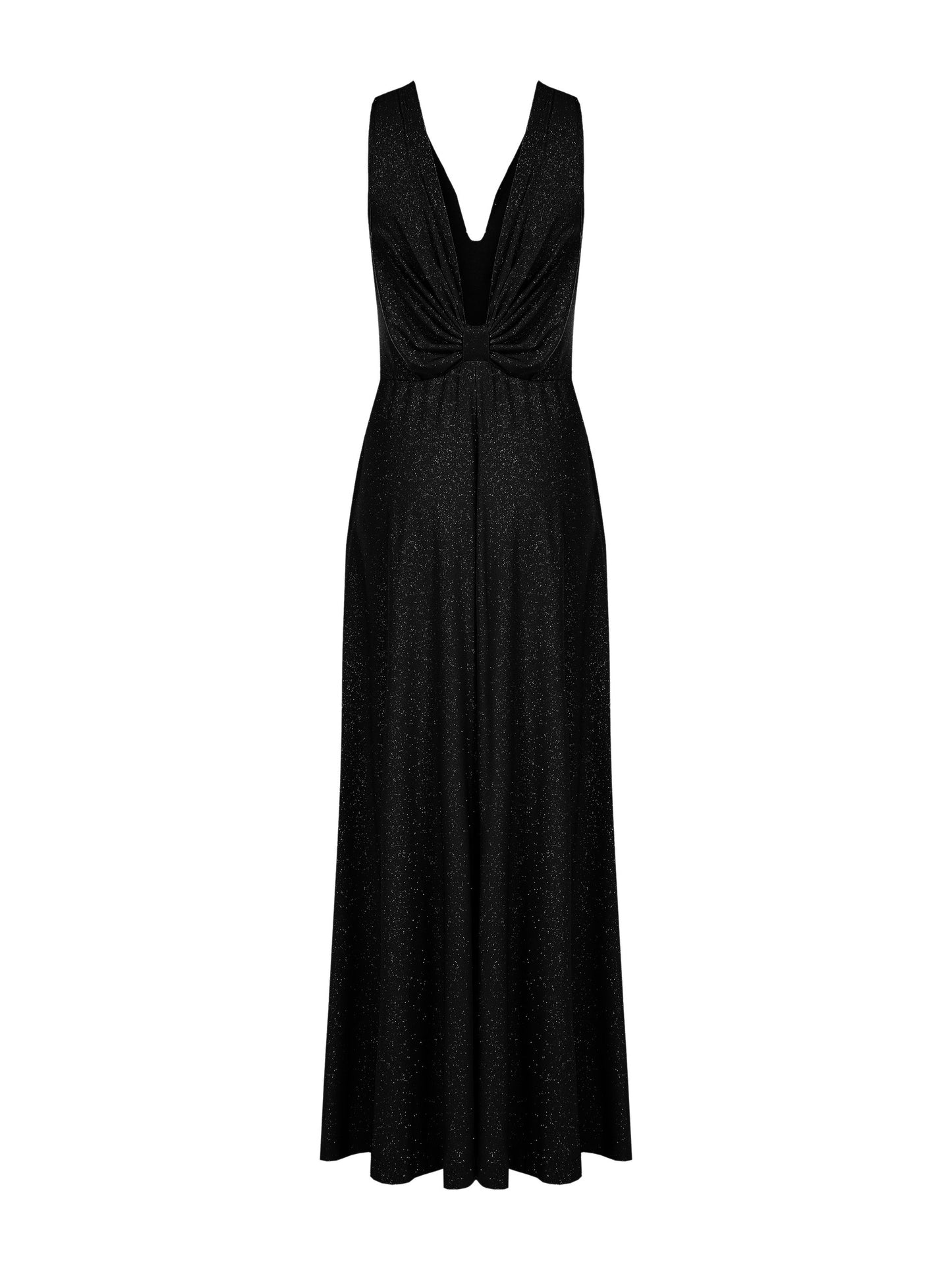 Abito Lungo Glitter con Scollo Dietro