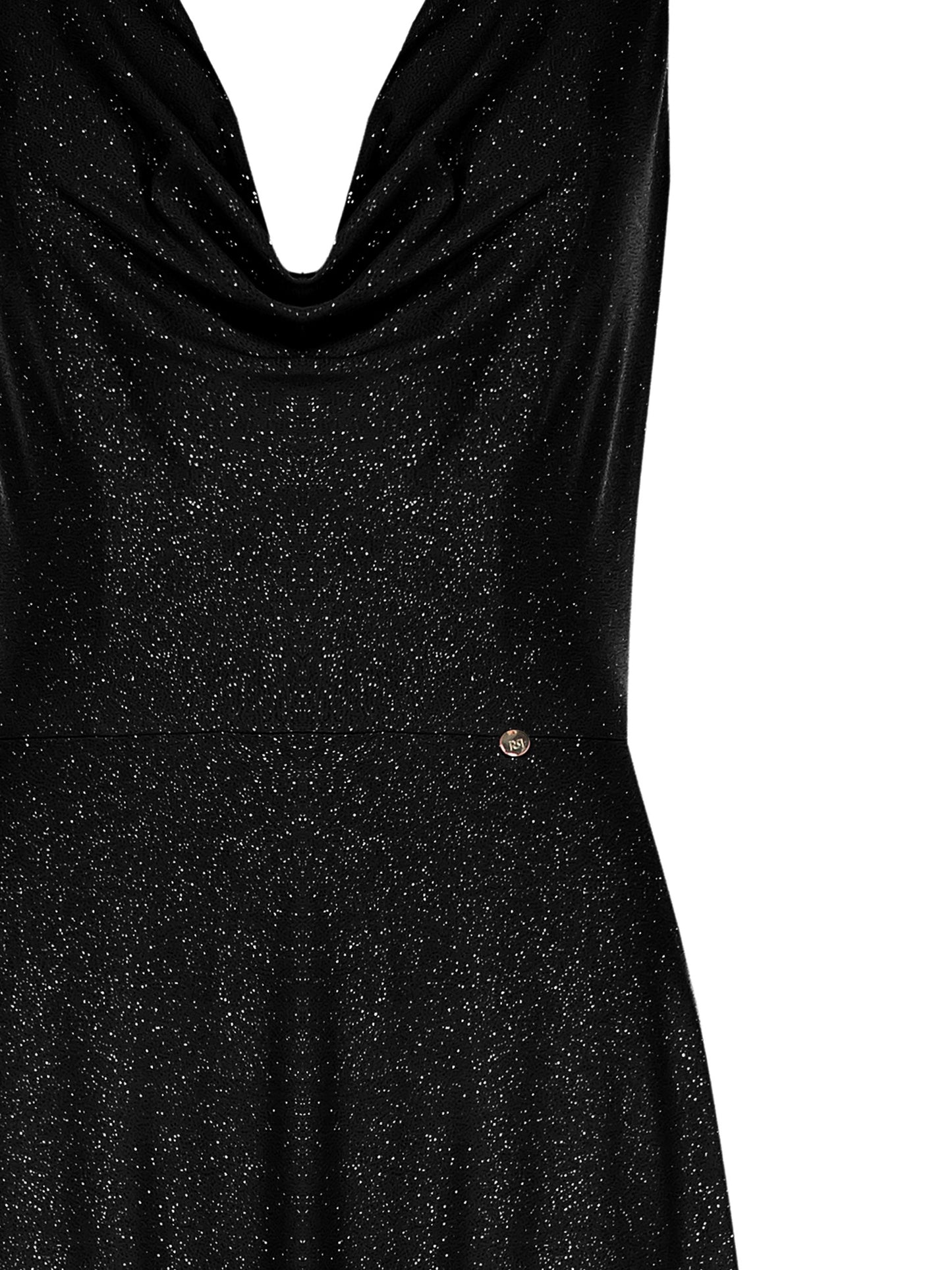 Abito Lungo Glitter con Scollo Dietro