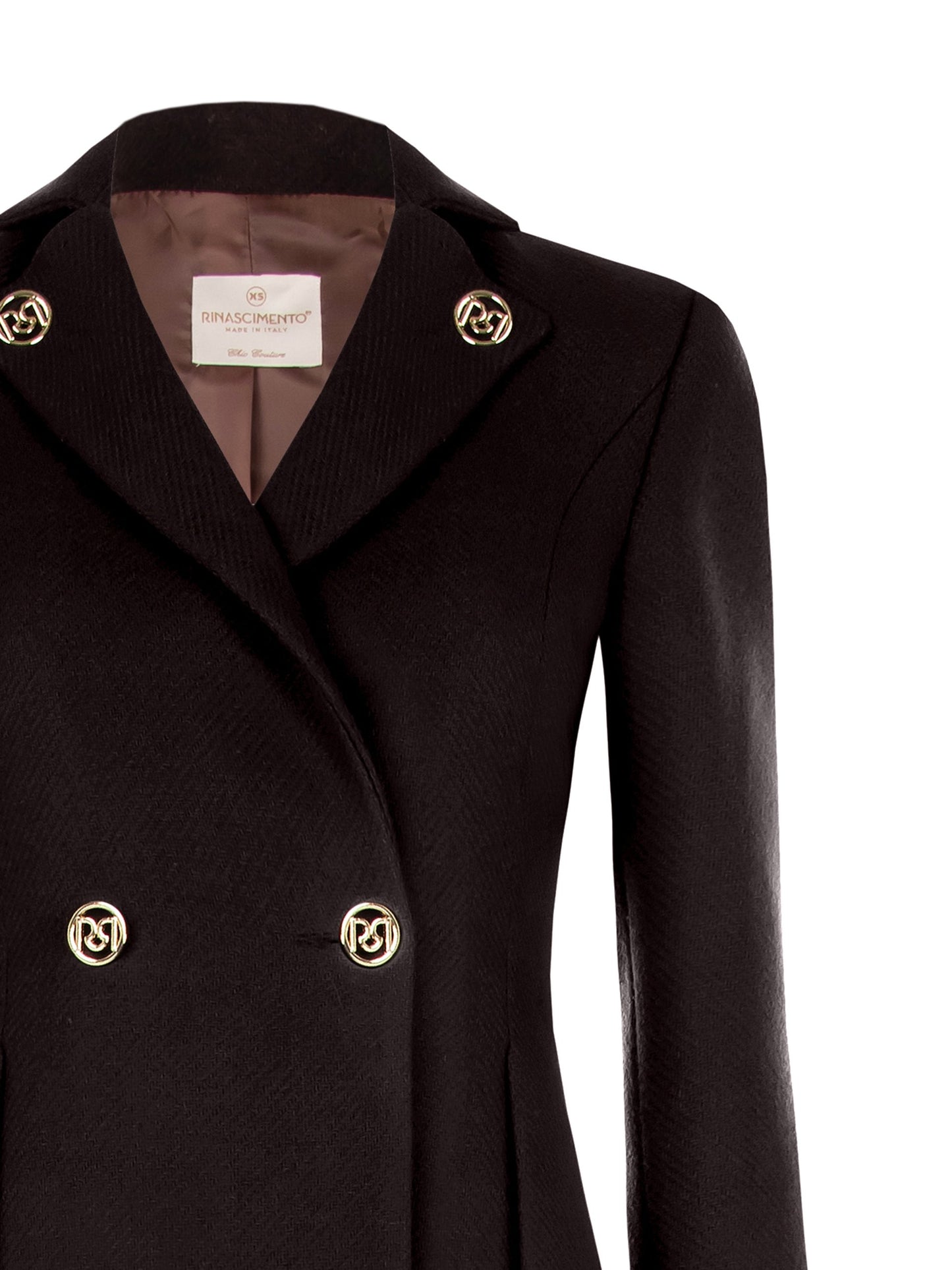 Cappotto con Bottoni sul Collo