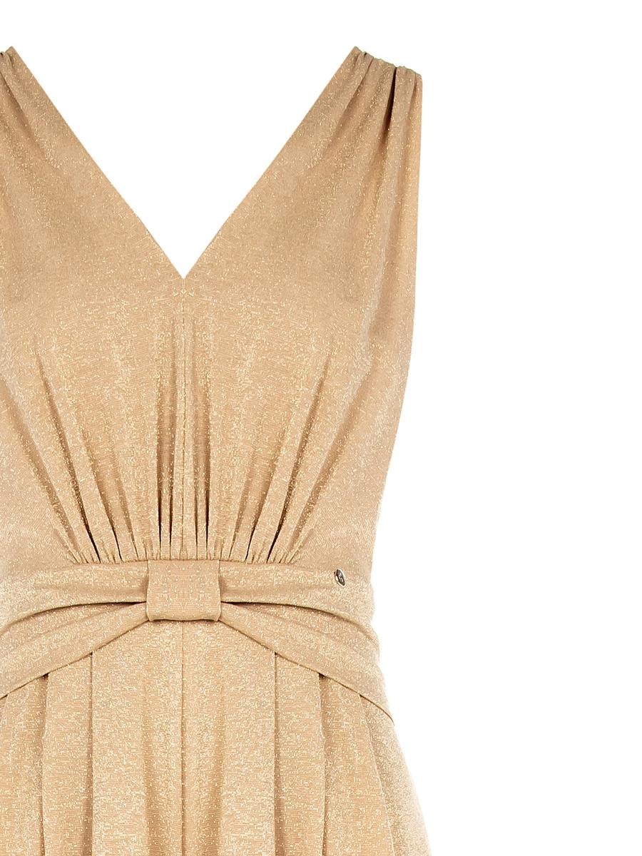 Tuta Corta in Lurex con Doppio Scollo a V