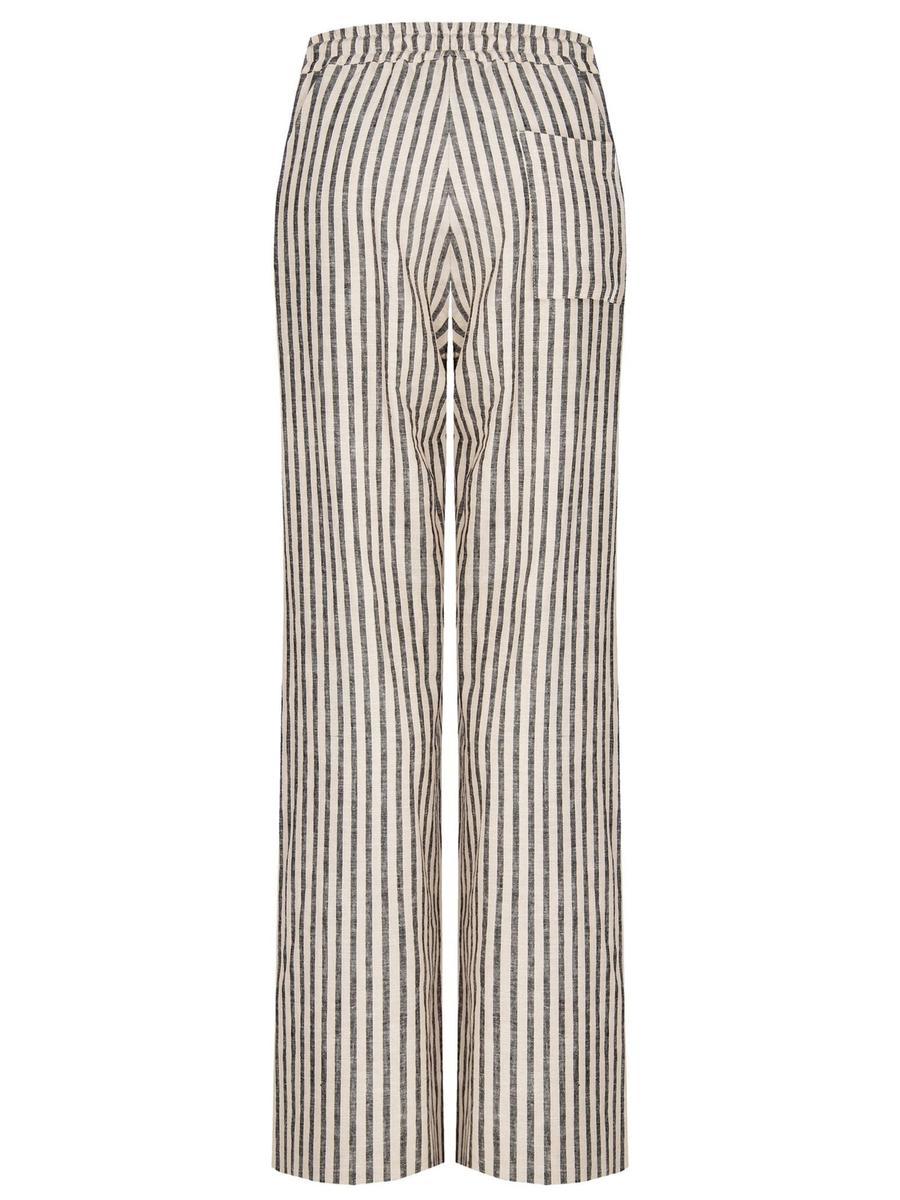 Pantaloni Palazzo in Misto Lino Tasche