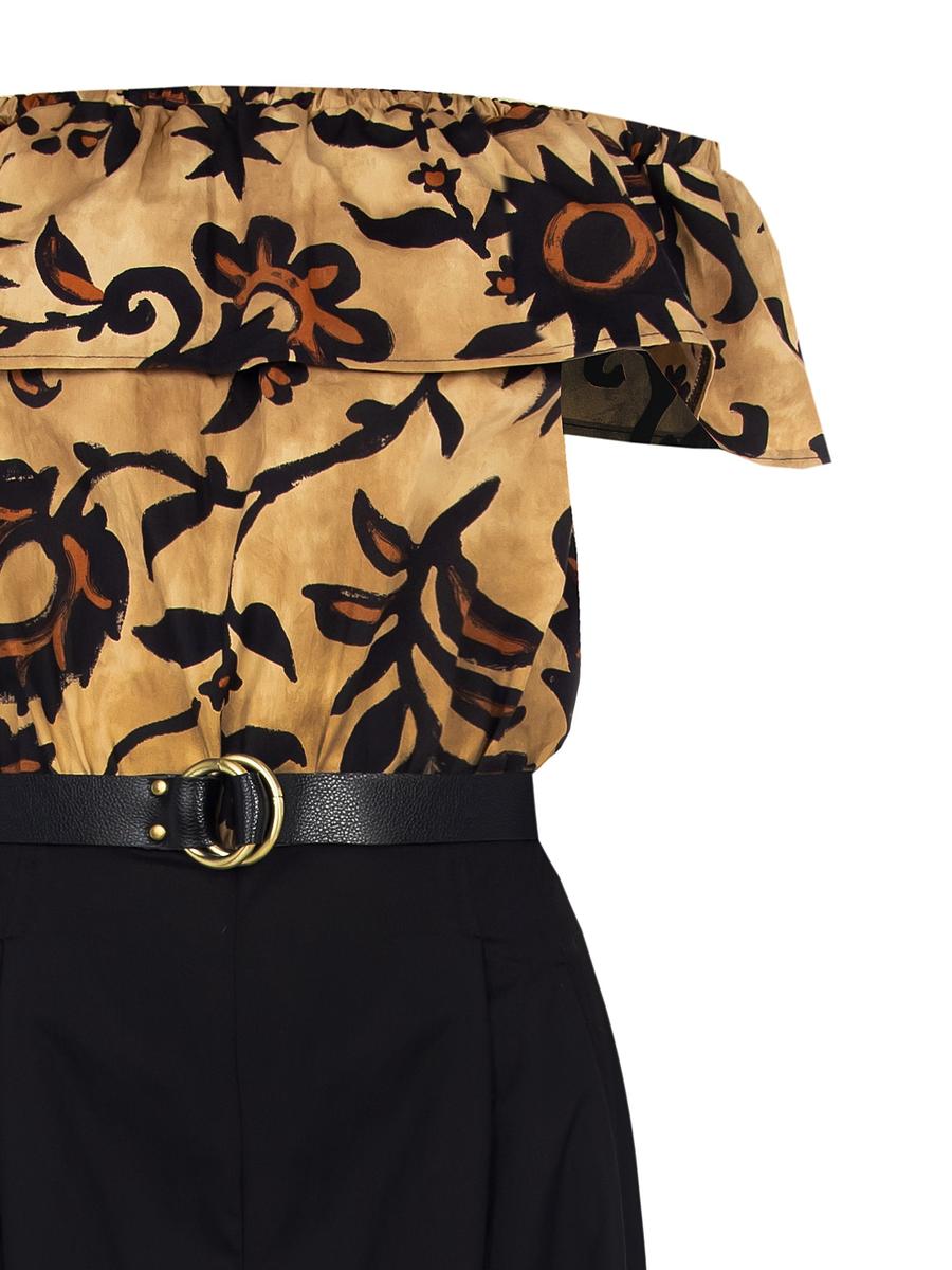 Tuta Palazzo Cargo in Cotone con Cintura