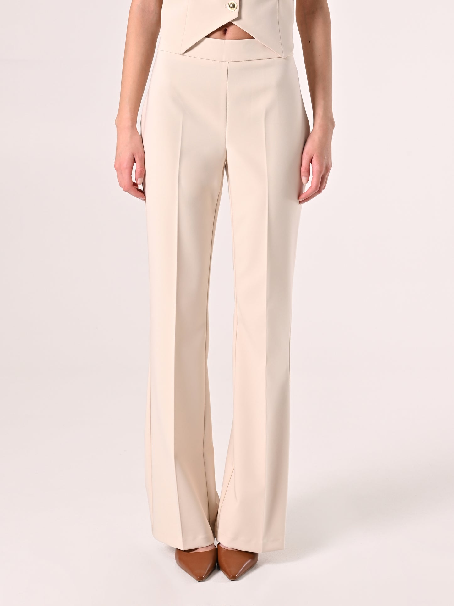 Pantaloni Flared in Tessuto Tecnico