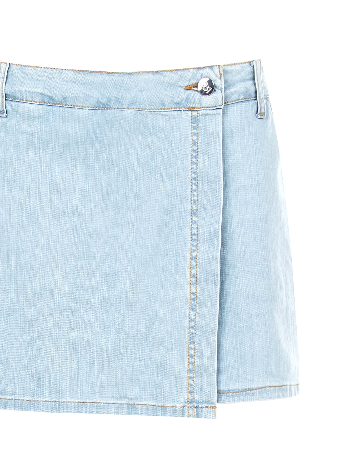 Minigonna Pantalone in Denim a Portafoglio