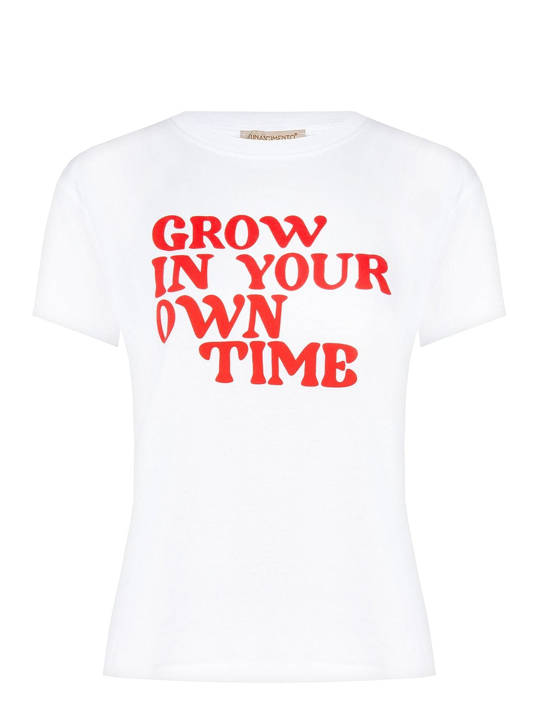 T-shirt Regular in Cotone con Stampa Slogan