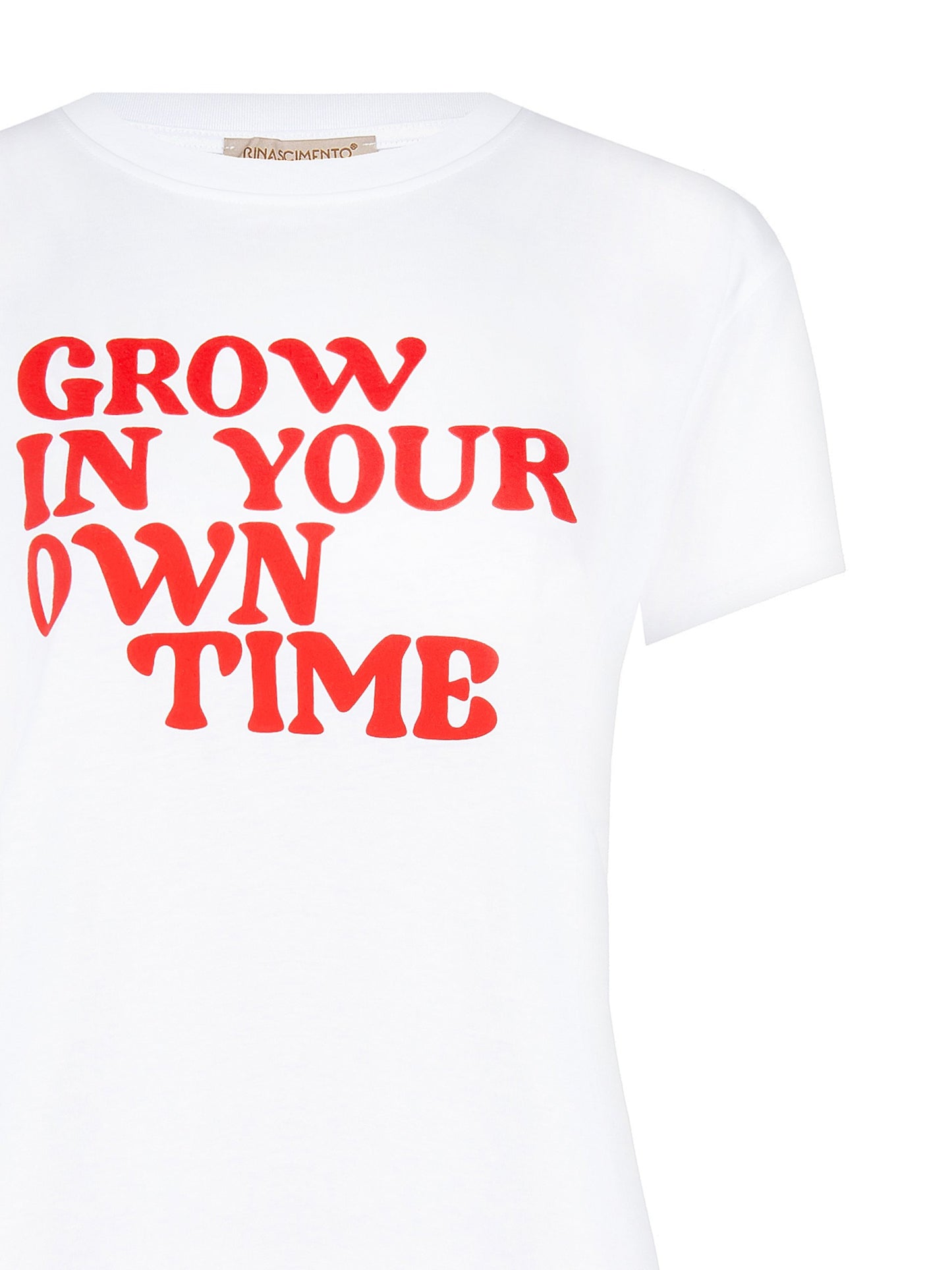 T-shirt Regular in Cotone con Stampa Slogan