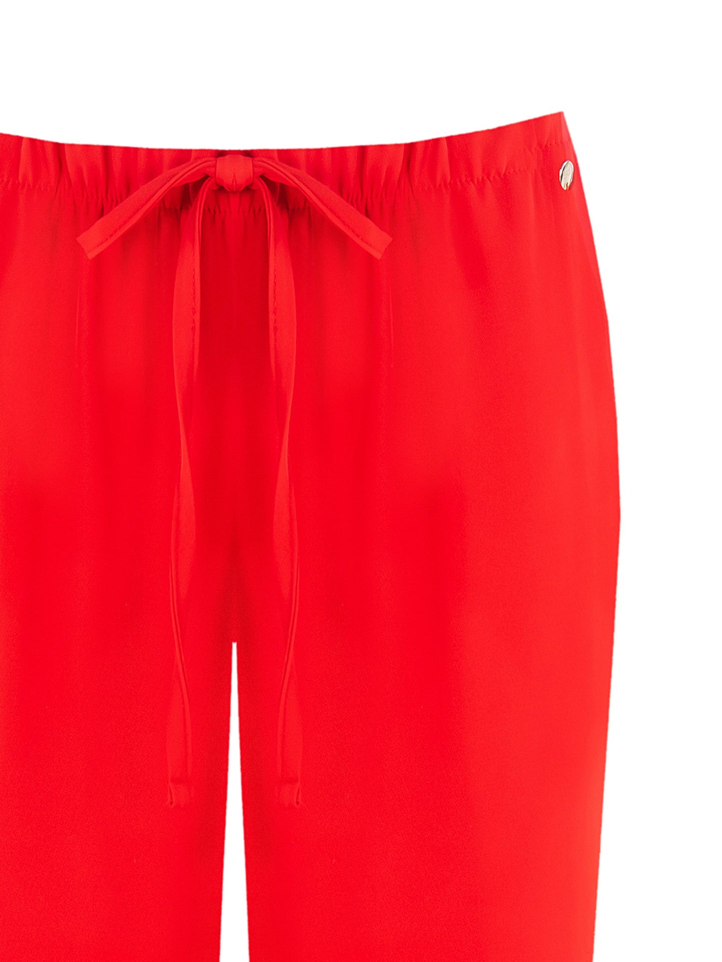 Pantaloni Palazzo in Tessuto Fluido con Coulisse in Vita