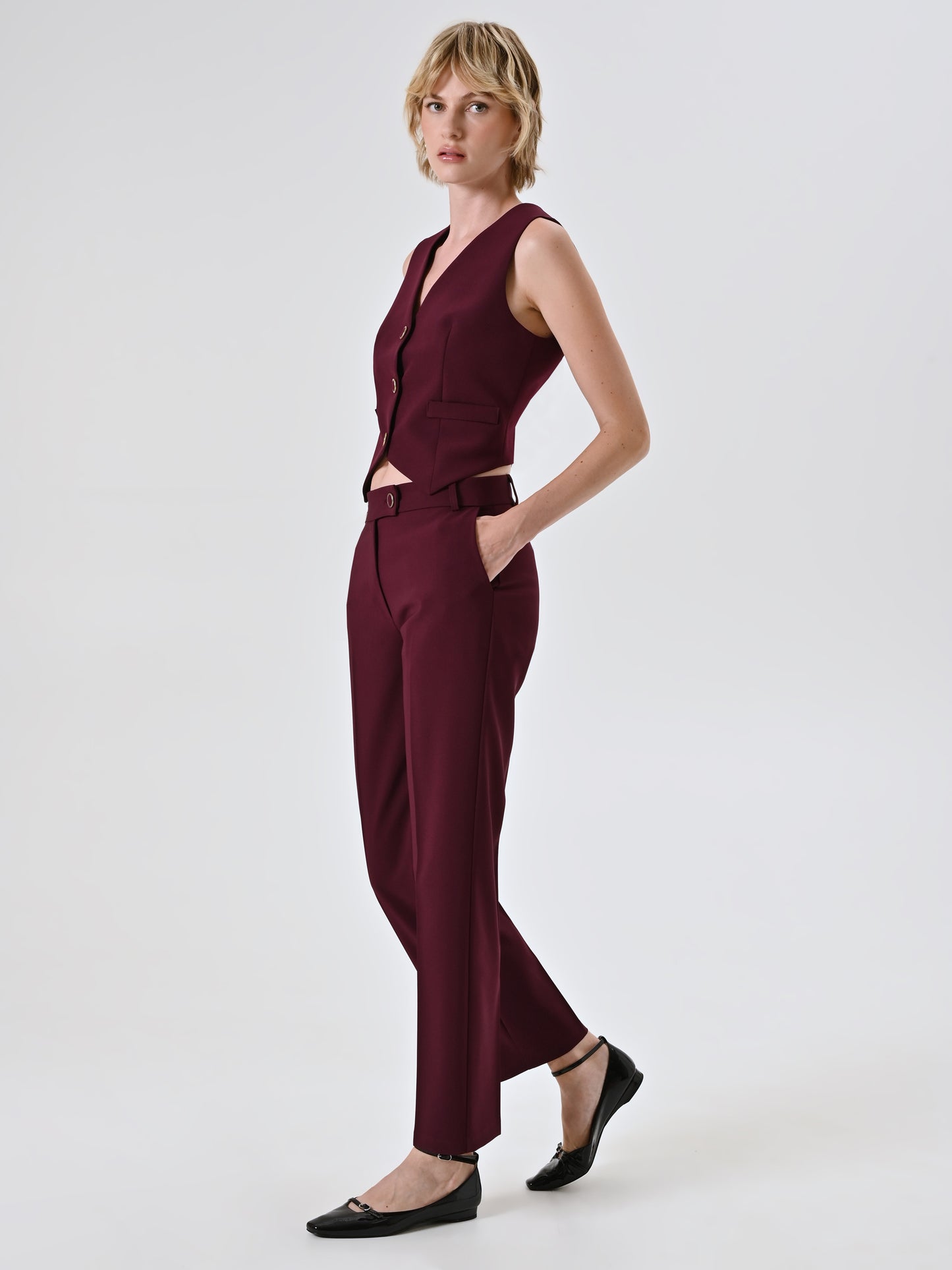 Pantaloni Skinny in Tessuto Tecnico