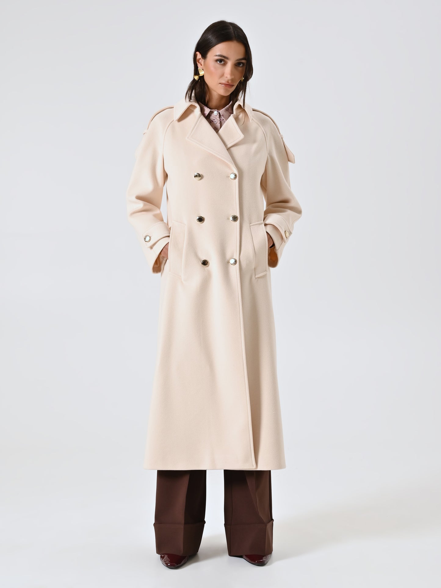 Cappotto Doppiopetto Over con Mostrine