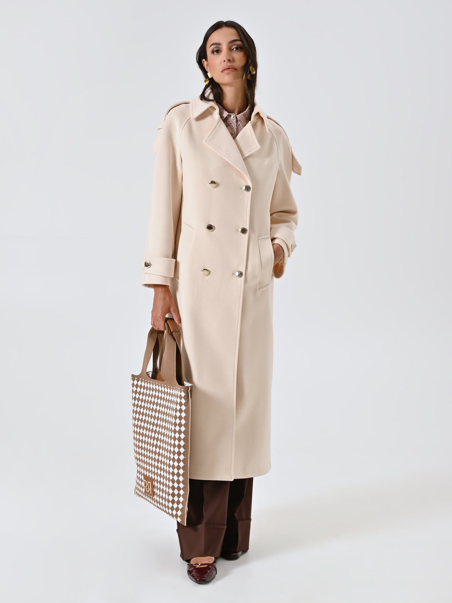 Cappotto Doppiopetto Over con Mostrine