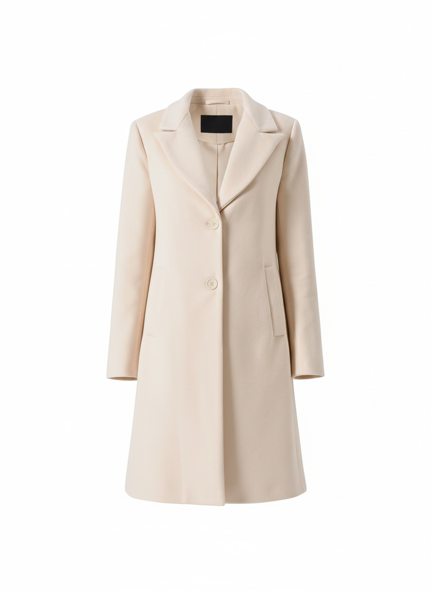 Cappotto misto Viscosa Midi in Velour