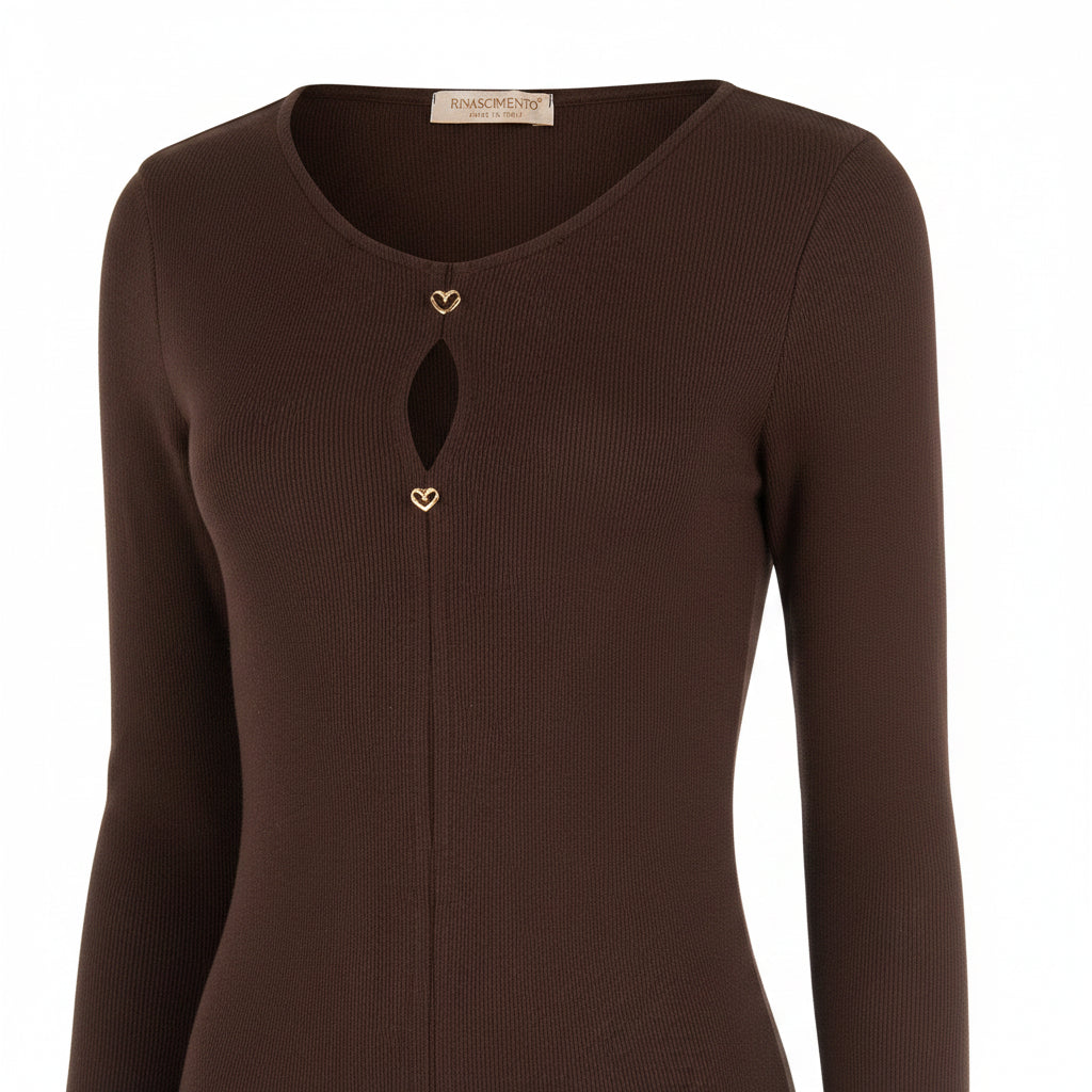 Maglia Manica Lunga Costine Cotone