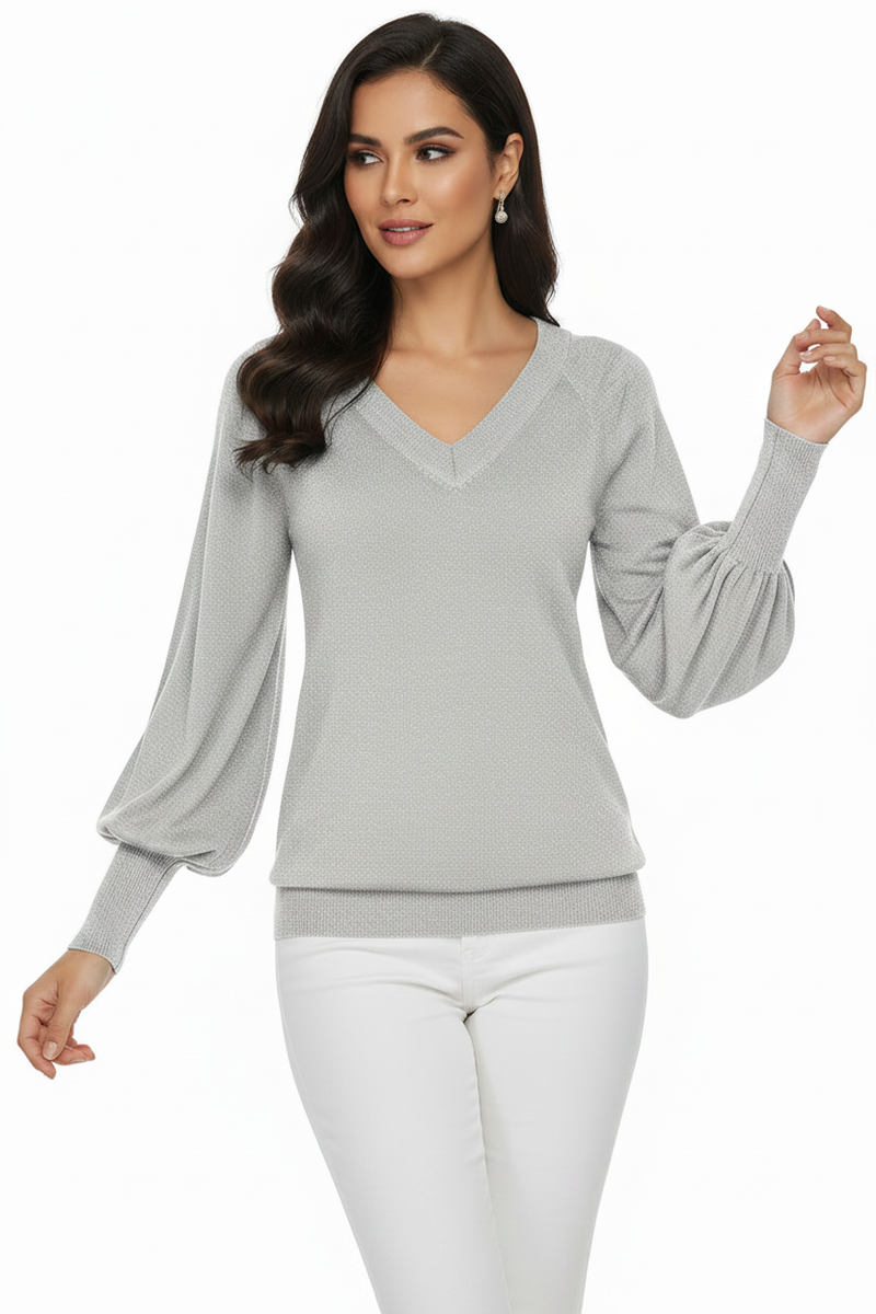 Maglioncino Lurex Scollo V Rinascimento