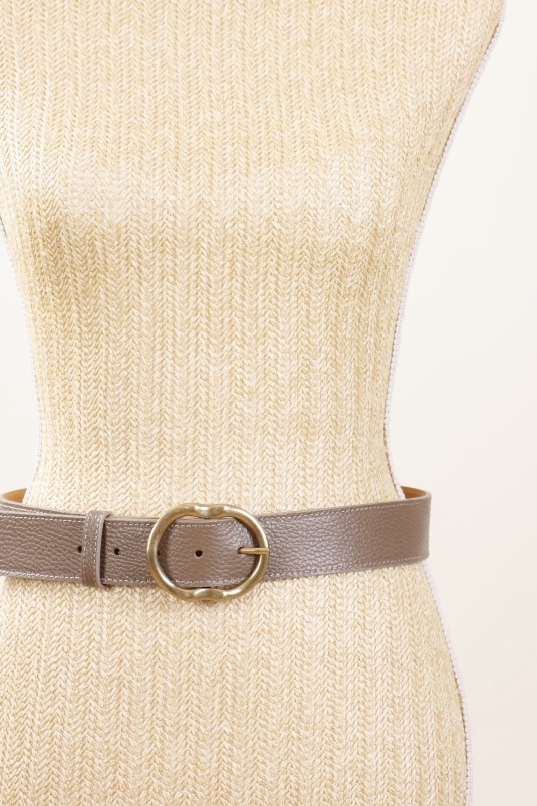 Cintura con Fibbia in Pelle martellata