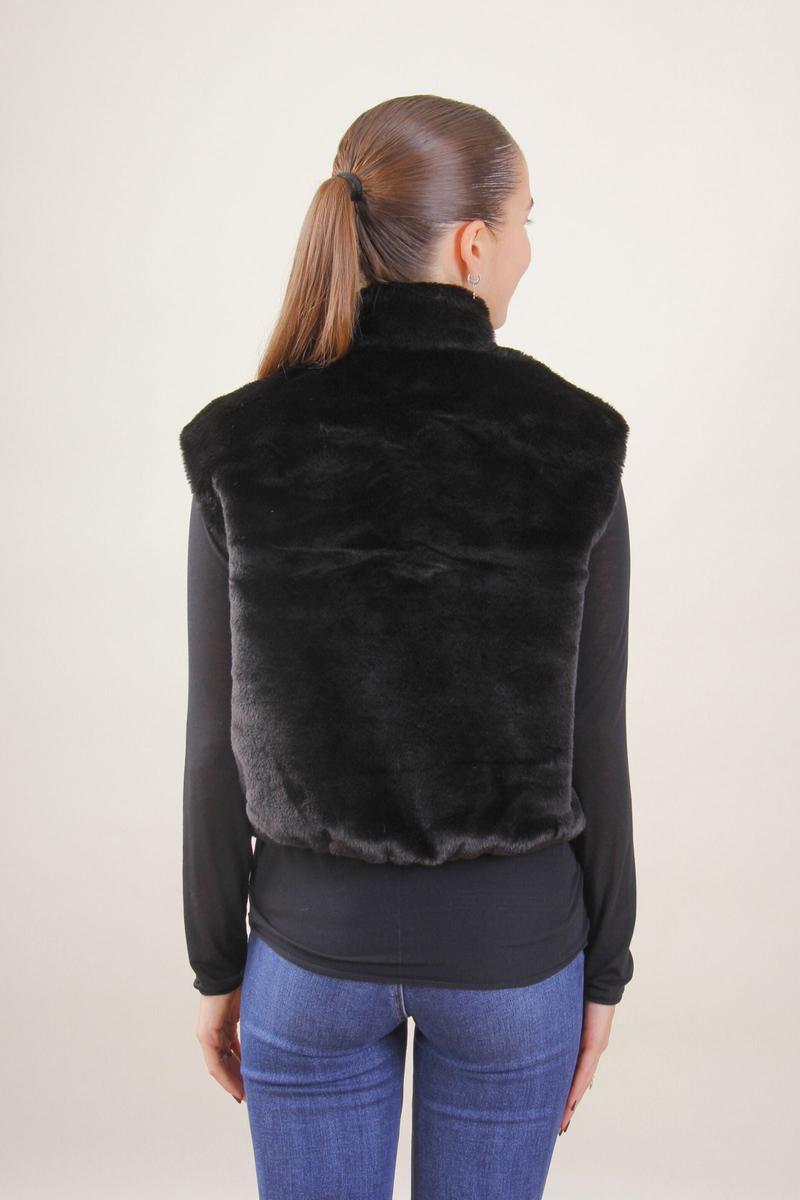 Gilet Crop in Ecopelliccia