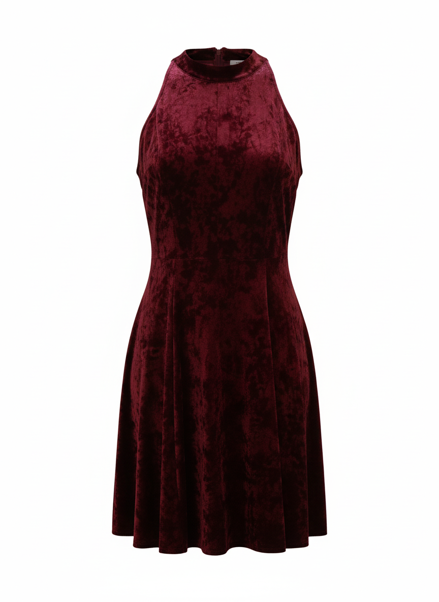 Abito Velluto Giro Maniche