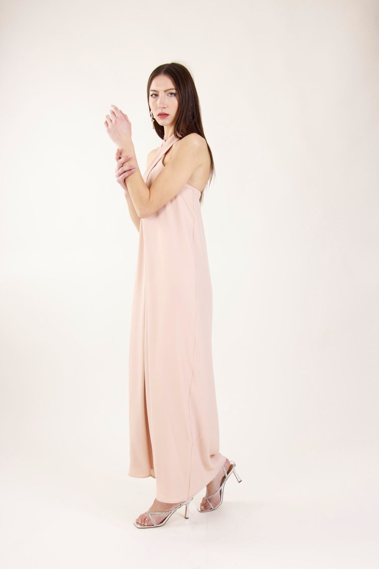 Abito Lungo con Scollo Incrociato