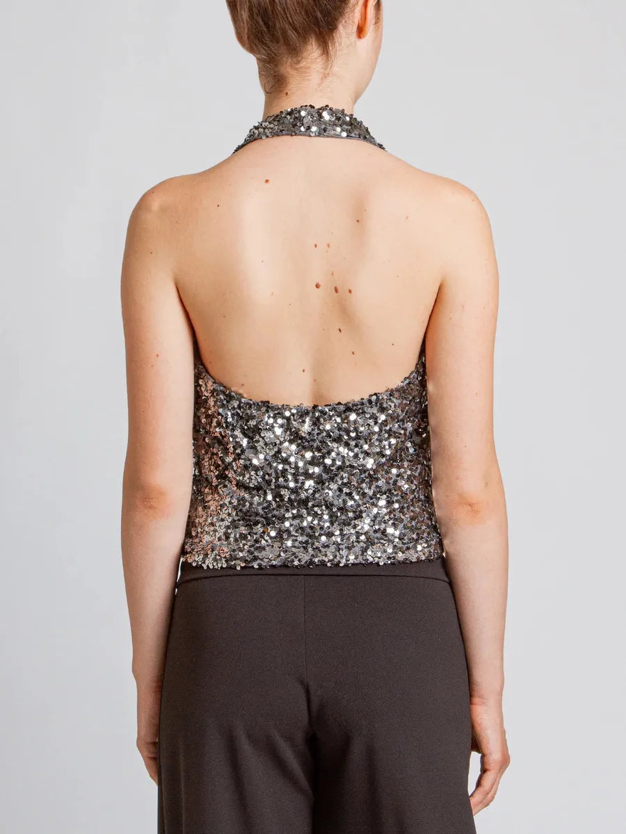 Top Full Paillettes Scollo Marilyn