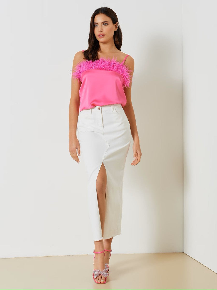 Top con Piume