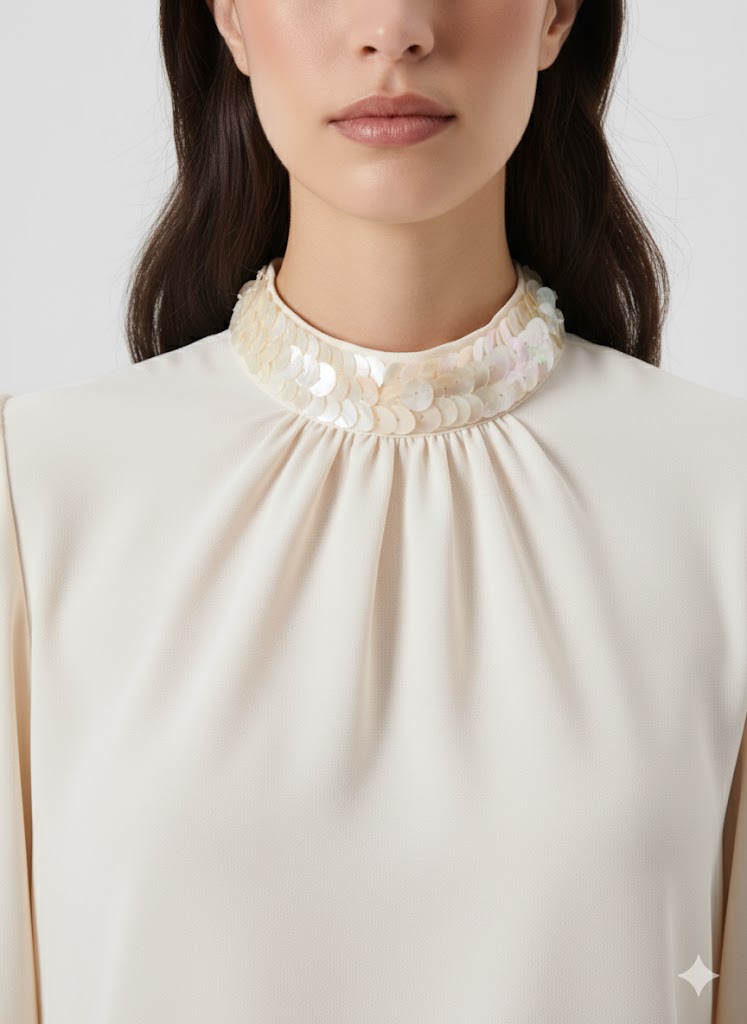 Camicia con Applicazioni Collo