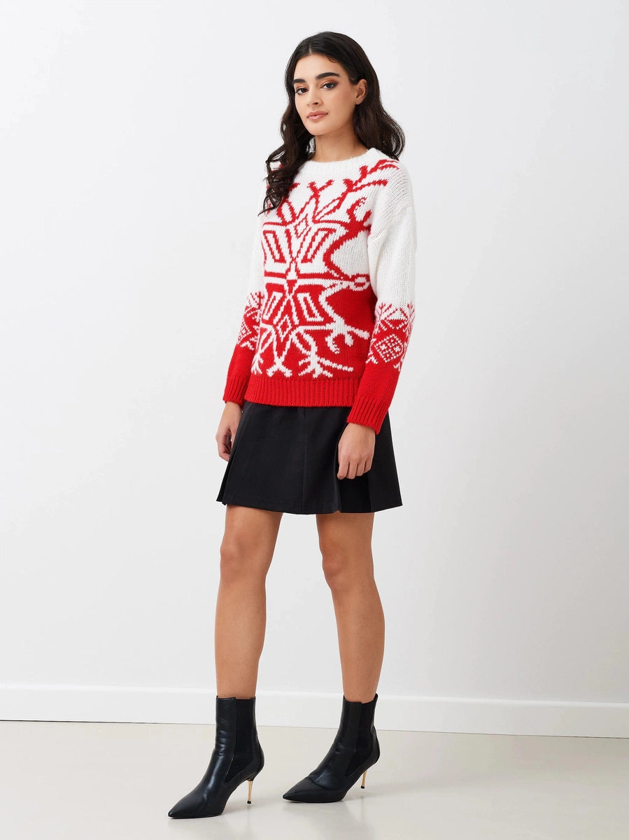 Maglione Norvegese Fiocco di Neve