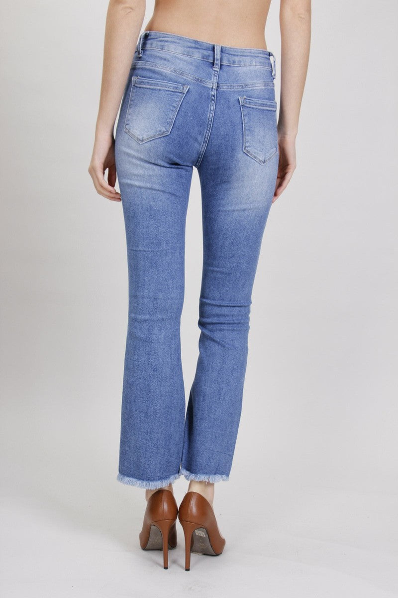 Jeans Zampetta con Orlo Sfrangiato
