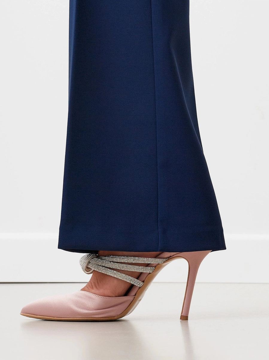 Pantalone Mid Flared in Tessuto Tecnico