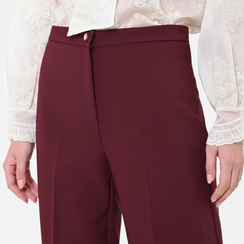 Pantalone a Palazzo con Piega Stirata
