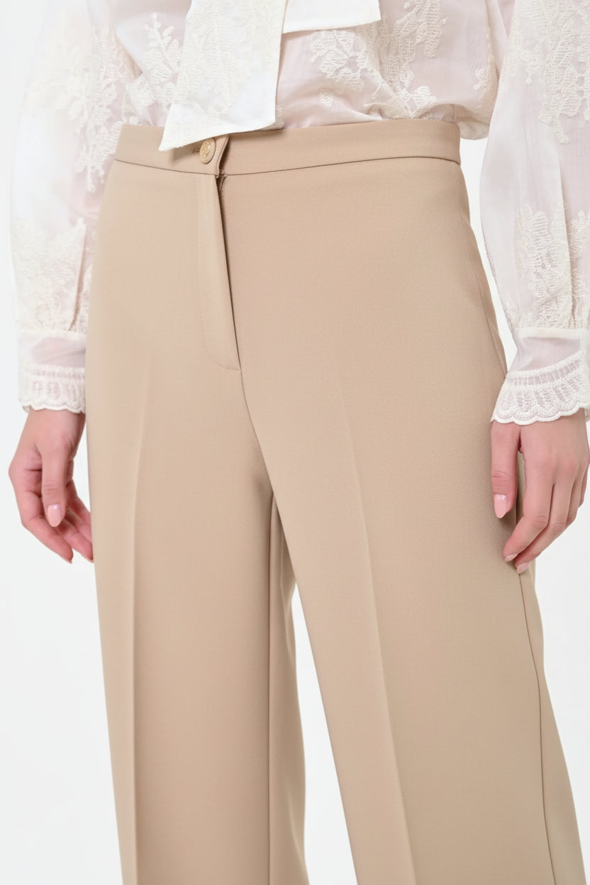 Pantalone a Palazzo con Piega Stirata