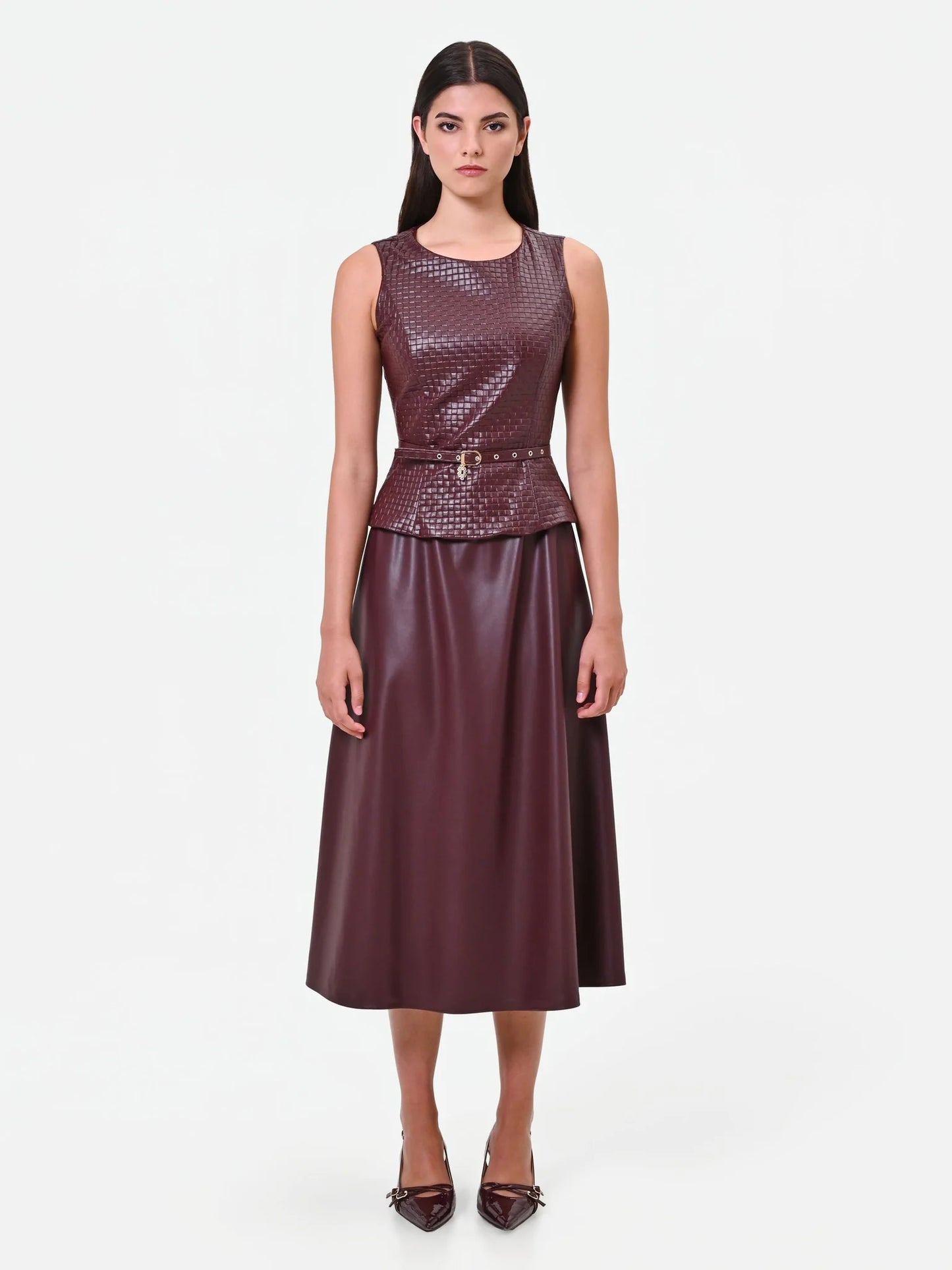 Abito Midi in Similpelle