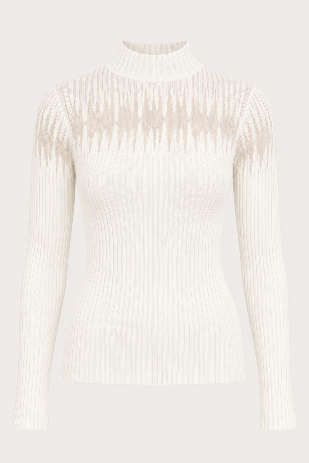 Maglia a Costine con effetto Semitrasparenza