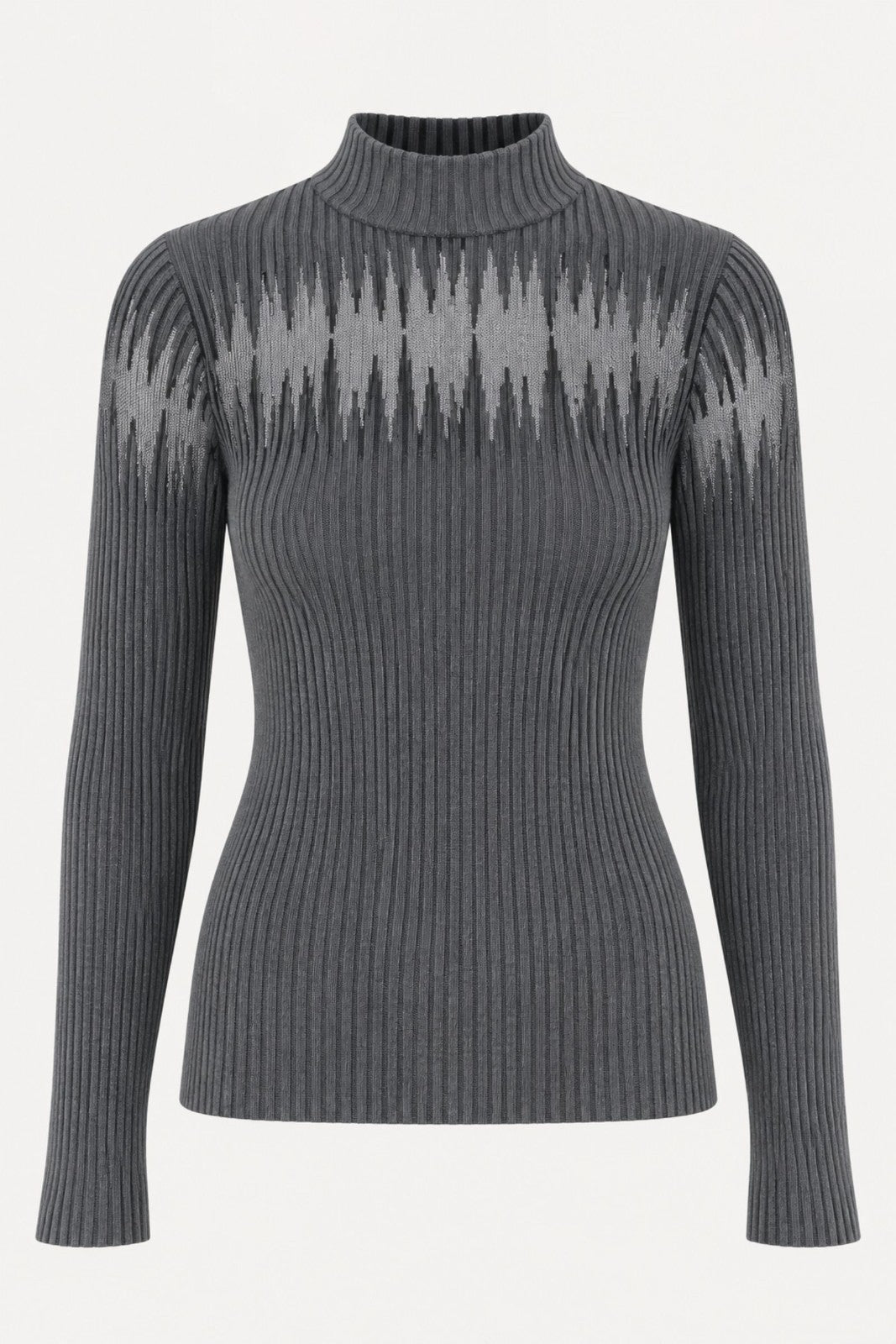 Maglia a Costine con effetto Semitrasparenza